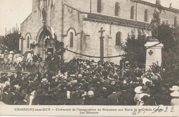 Inauguration du monument de Chassigny-sous-Dun - ©Archives 71 